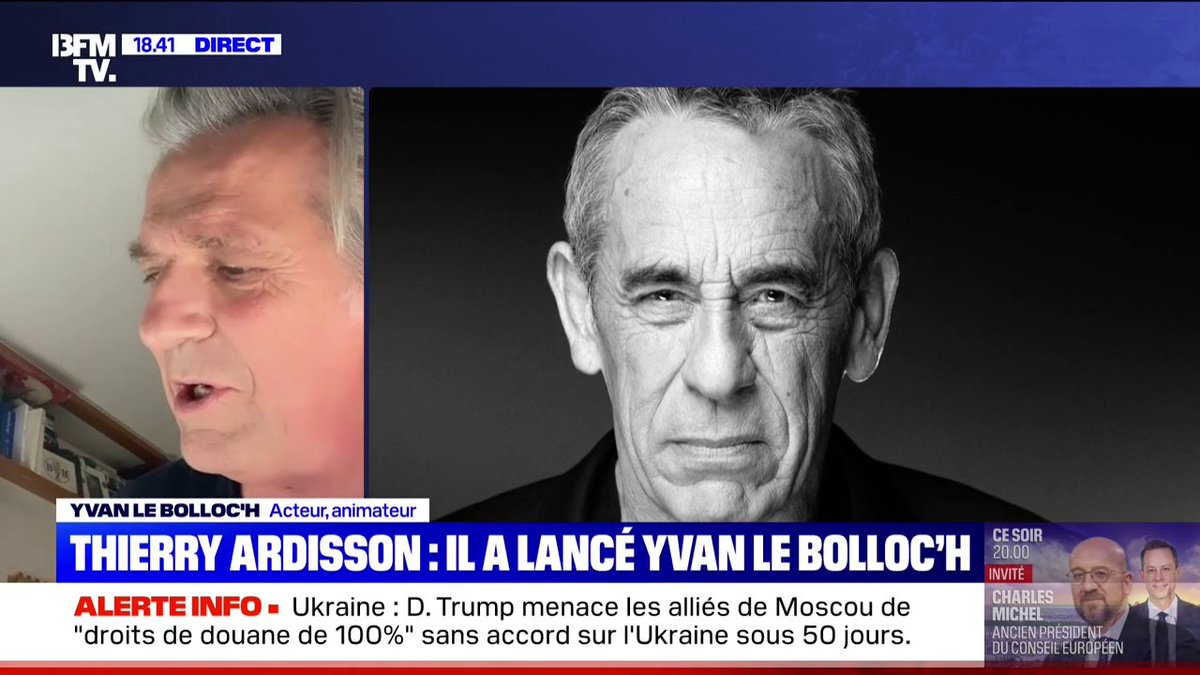 🗨️ "Il aimait faire de la bonne télévision" Yvan Le Bolloc'h rend hommage à son ami Thierry Ardisson