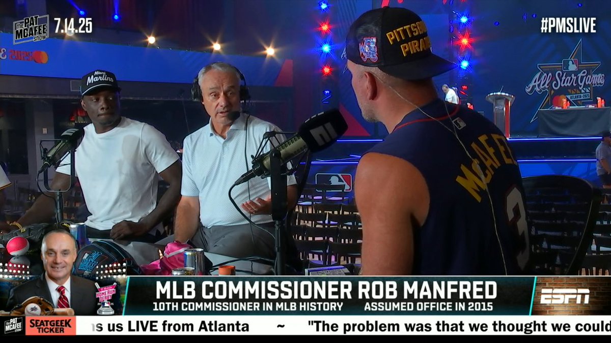 It's a commissioner crossover 🤩 Rob Manfred explains his friendships with the other league commissioners on the Pat McAfee 🙌