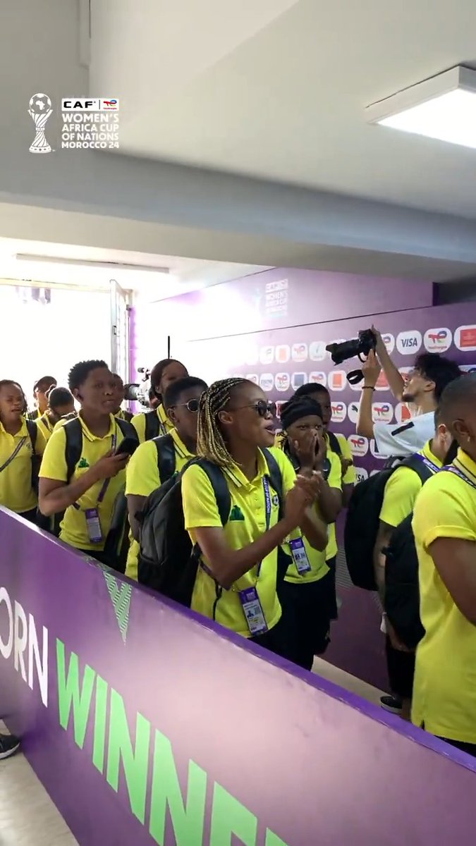 Hear it in their voices, the South African spirit! 🇿🇦❤️ #TotalEnergiesWAFCON2024