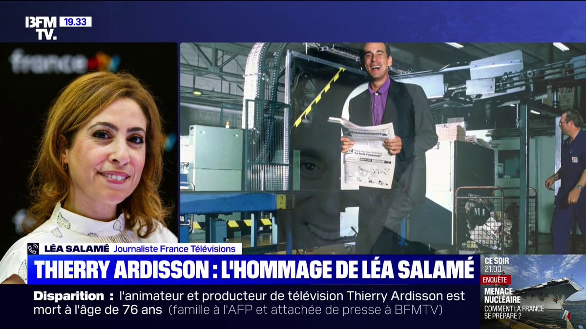 🗨️ "Ça a été un concepteur et un inventeur insensé" Léa Salamé rend hommage à Thierry Ardisson