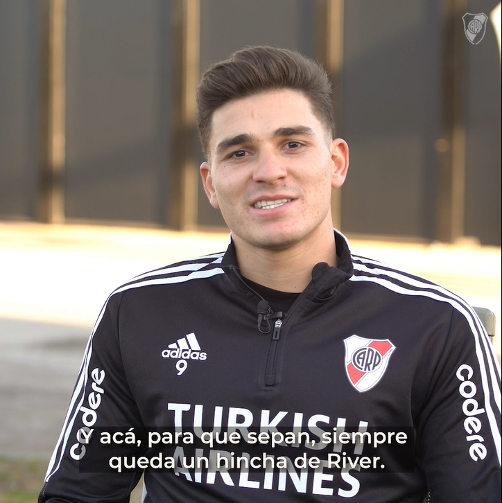 Mensaje de despedida de Julián Álvarez, 8 de julio de 2022.