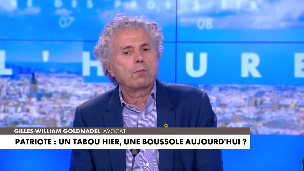 «Que 68 % de jeunes, en dépit du bourrage de crâne de l'extrême gauche, se revendiquent patriotes, je trouve ça très satisfaisant», déclare Gilles-William Goldnadel qui revient sur un sondage Odexa faisant état d'une progression du patriotisme en France, dans #HDPros2Été