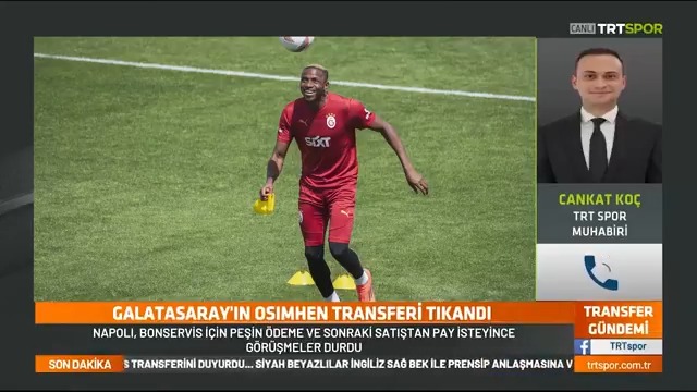 🔸Galatasaray’ın Osimhen transferi tıkandı. 🗣️TRT Spor muhabiri Cankat Koç, görüşmelerin detaylarını ve transferin son durumunu aktardı.