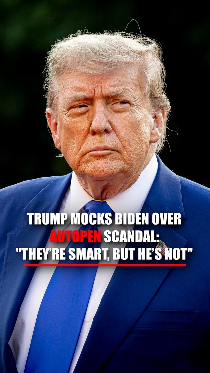 .Donald J. Trump rips what he calls "one of the biggest scandals in the history of our country": Joe Biden's autopen.