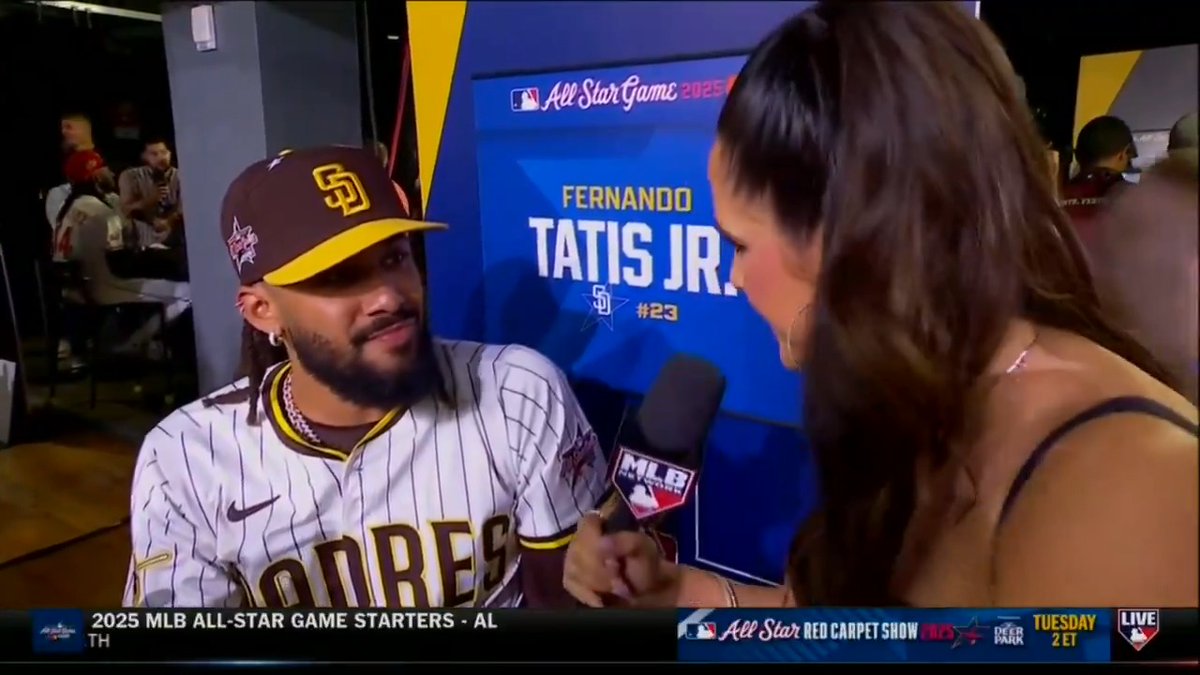 "It's beautiful, I love San Diego... every single detail." San Diego Padres superstar Fernando Tatis Jr. shares how amazing it is to represent San Diego in the #AllStarGame. 📺 All-Star Media Day on MLB Network