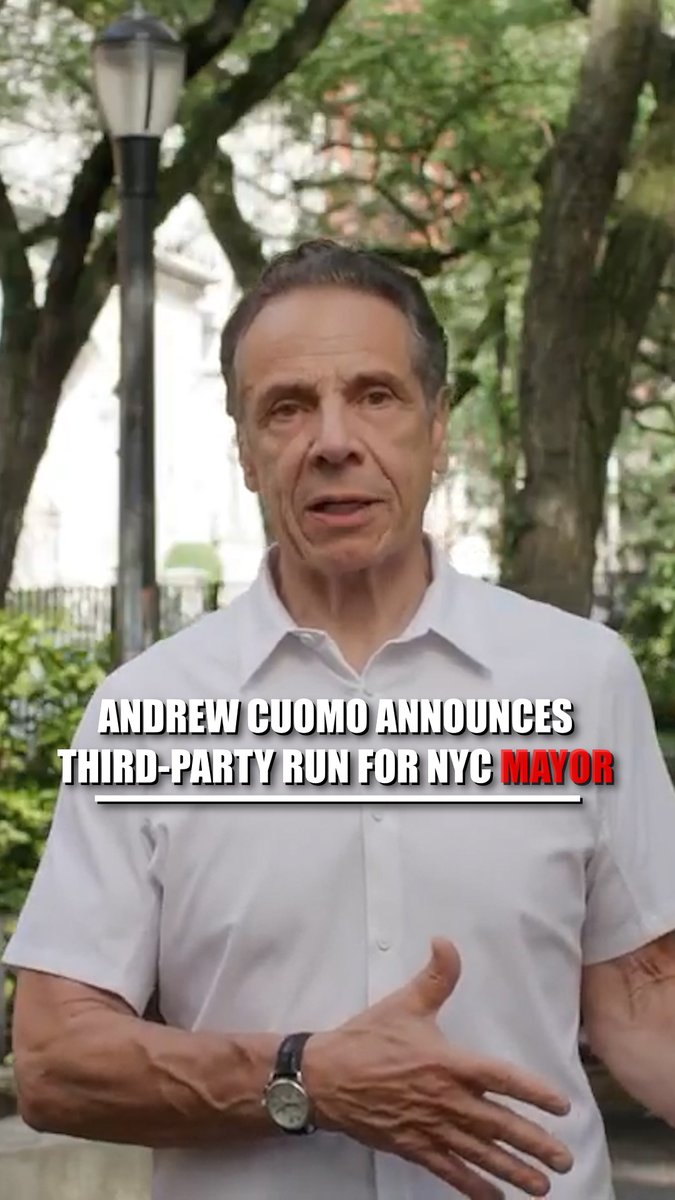 "IN IT TO WIN IT": Andrew Cuomo announces he will run for NYC mayor as a third-party candidate, saying he’s committed to taking on Mamdani’s “slick slogans” that offer “no real solutions.”