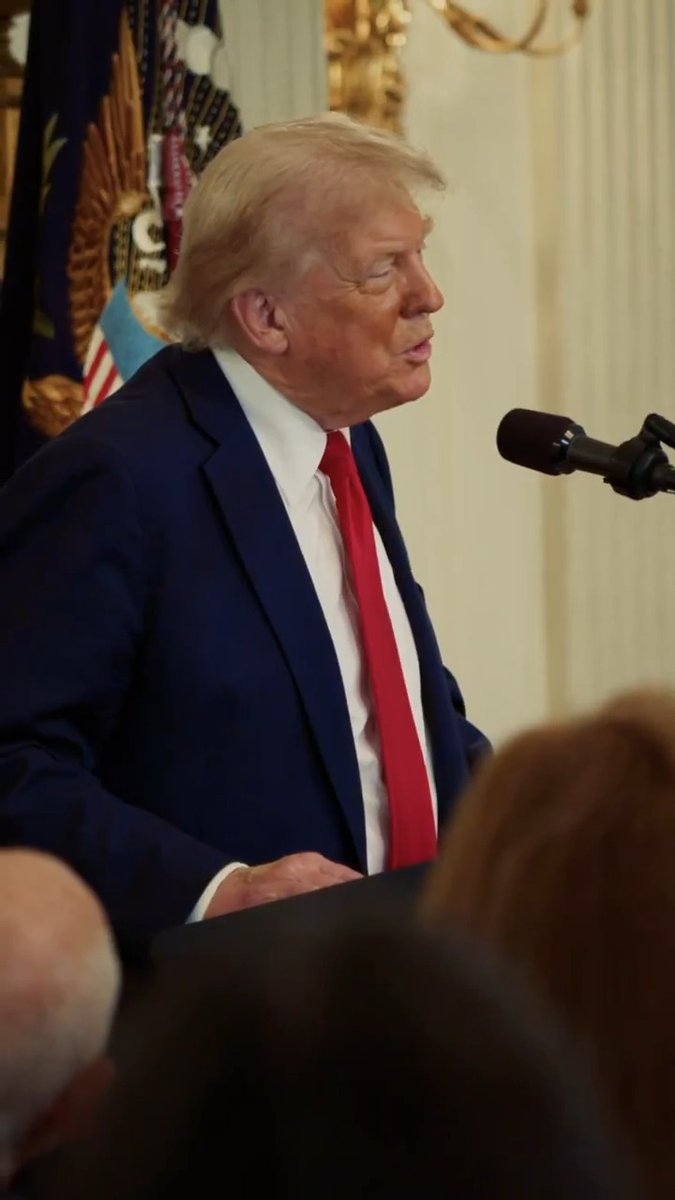 At the White House Faith Office Luncheon with business leaders, President Trump delivered powerful remarks on the foundation of the American spirit: “Today, we celebrate the core values that built this country: freedom, hard work, risk-taking, & above all, trust in almighty God.”
