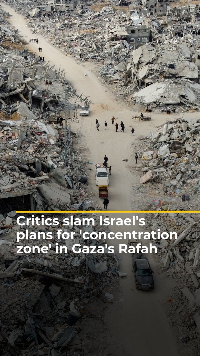 Forcibly displaced Palestinians and Israeli politicians are slamming Israel’s plan for a so-called “humanitarian city” in Gaza's Rafah, calling it a “concentration camp” in disguise.
