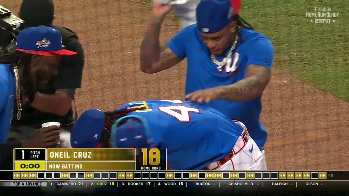 "[ONEIL CRUZ] JUST PUT ON ONE OF THE MOST AWE-INSPIRING DISPLAYS IN THE 39-YEAR-HISTORY OF THE HOME RUN DERBY"