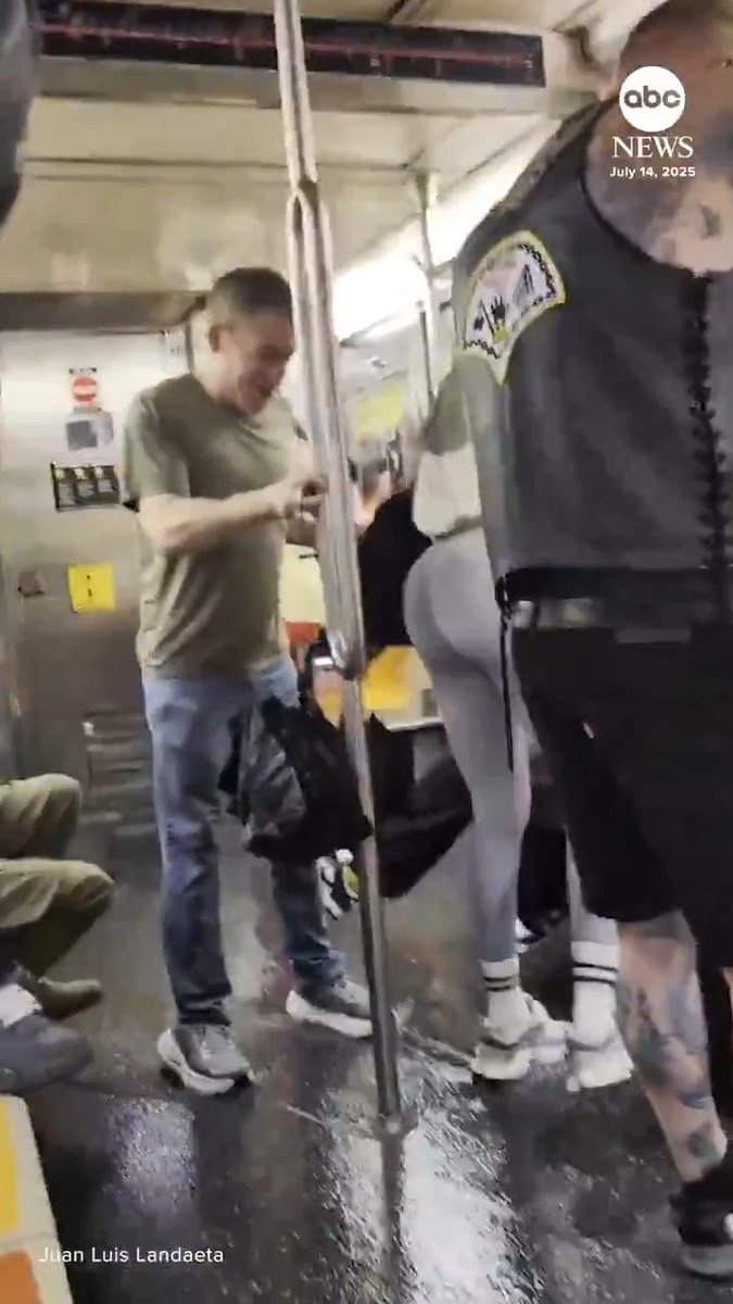 Footage shows flooding at the 28th Street station in New York City on Monday night as slow-moving thunderstorms hit the Northeast.