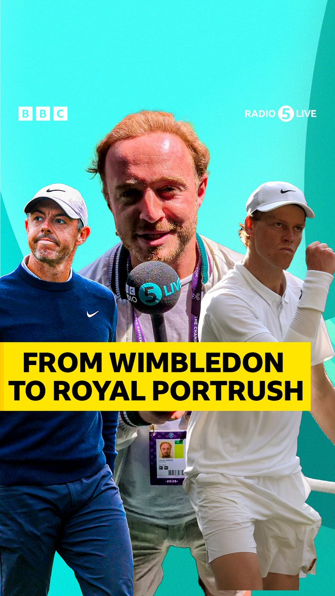 🎾 SW19 ➡️ Royal Portrush ⛳️ From grass courts to greens and bunkers — Wimbledon down, The Open next! 🛫🍓🛬⛳️ #BBCTennis | #BBCGolf | James Gregg