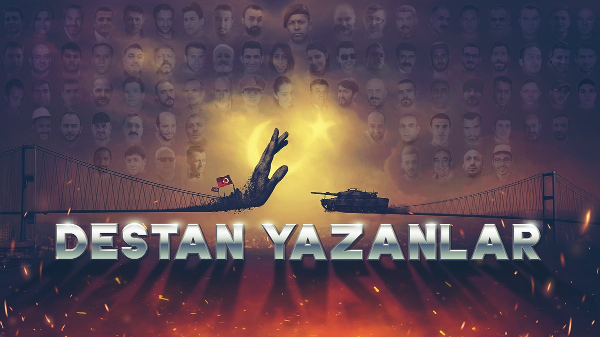 #15Temmuz bir milletin direniş destanı. Vatan için, bayrak için çıplak elle tankı durduranların, kurşunların önüne duranların, canını vatana siper edenlerin günü. İşte adını vatana yazan kahramanların hikayeleri...