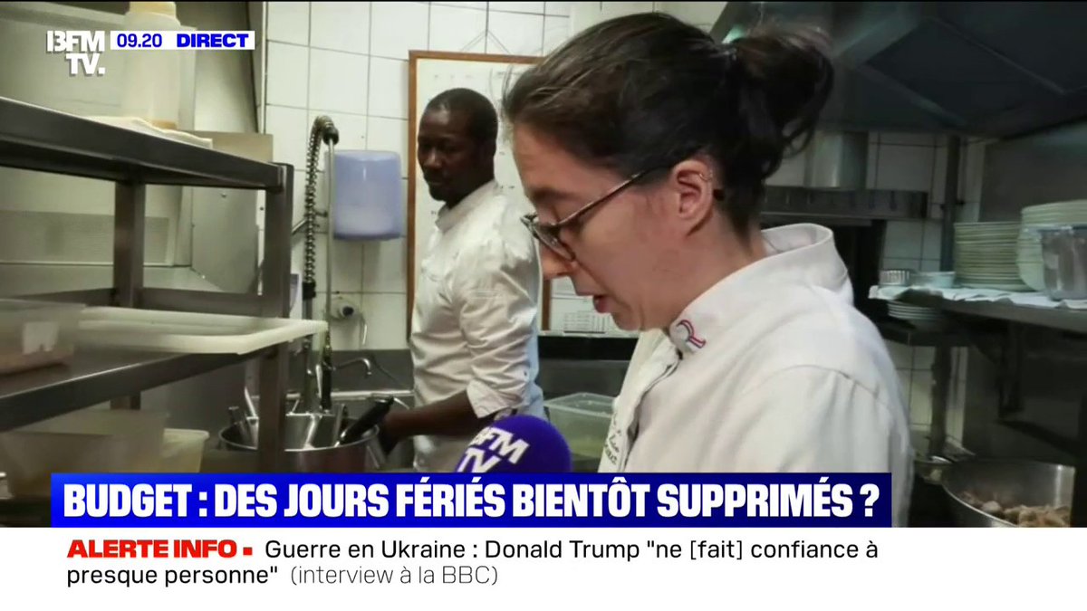 💬 "Je suis mitigée" Cindy, seconde de cuisine, réagit à la piste de la suppression d'un jour férié pour réaliser des économies dans le budget 2026