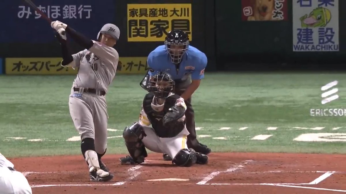 昇格即スタメンで結果を残す🔥 千葉ロッテ 上田希由翔 選手のタイムリーヒットで2点を先制💪 👇ライブ配信はこちら