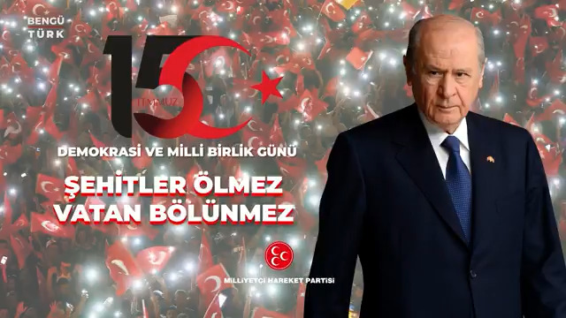 #15Temmuz Demokrasi ve Milli Birlik Günü Şehitler Ölmez Vatan Bölünmez