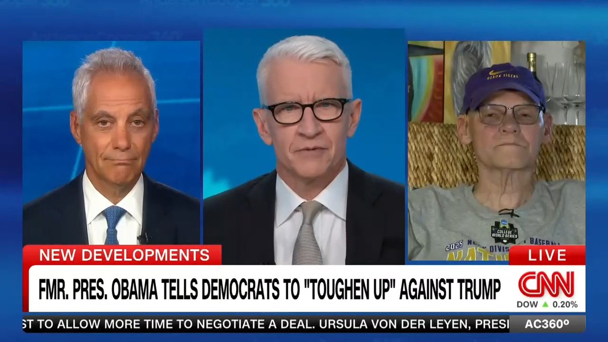 "There's a target rich environment focused on what the Republicans are doing and that will energize the Democrats": Rahm Emanuel on former President Obama's blunt message for Democrats to "toughen up."