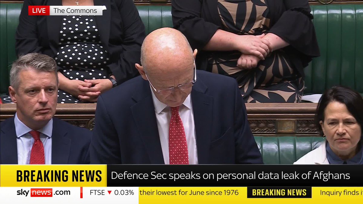 BREAKING: Almost 7,000 Afghans are being relocated to the UK following a massive data breach by the British military that the government tried to keep secret with a super injunction. The Defence Secretary said what happened was a 'serious departmental error'. Watch here ⬇️