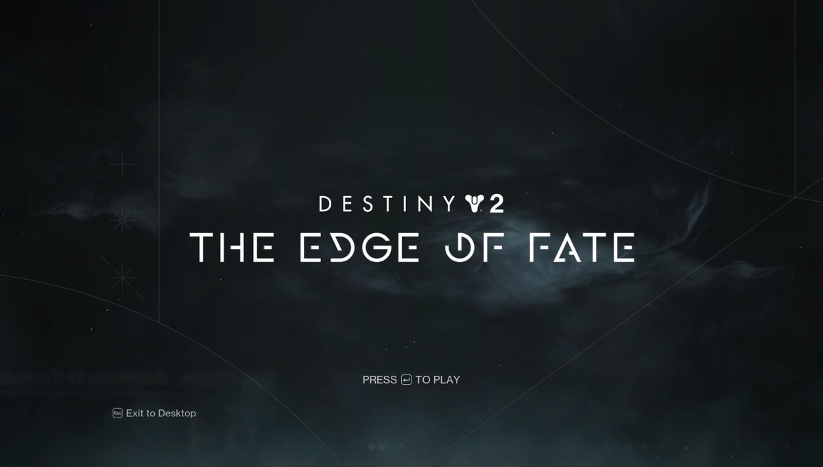 🚨NEW: Edge of Fate Title Screen. Preload details here:
