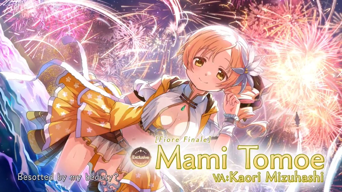 ✦•┈┈┈•✶• ┈┈┈•✦ Mami Tomoe (Swimsuit) Arriving 7/16 12:00 (UTC+9)! ✦•┈┈┈•✶• ┈┈┈•✦ Exclusive new 5★ Kioku [Fiore Finale] Mami Tomoe "Could I sparkle too? Like midsummer fireworks!" 🔽Featured Fate Weave with Bonus Gauge 7/16 12:00 ~ 8/19 11:59 (UTC+9)