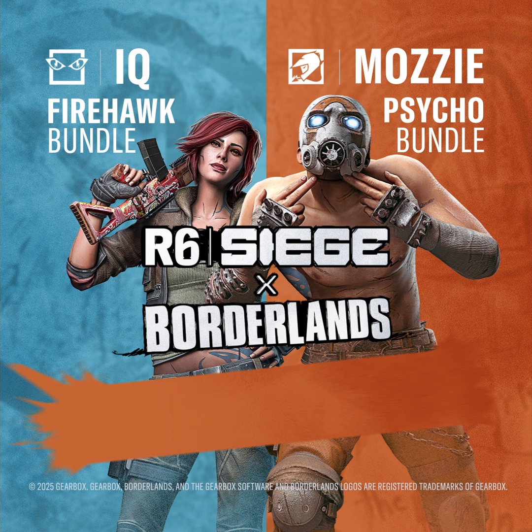 Bring the mayhem to R6 Siege with the new Borderlands Bundles! Gear up IQ as the Firehawk and Mozzie as a Psycho. Available now in-game and on