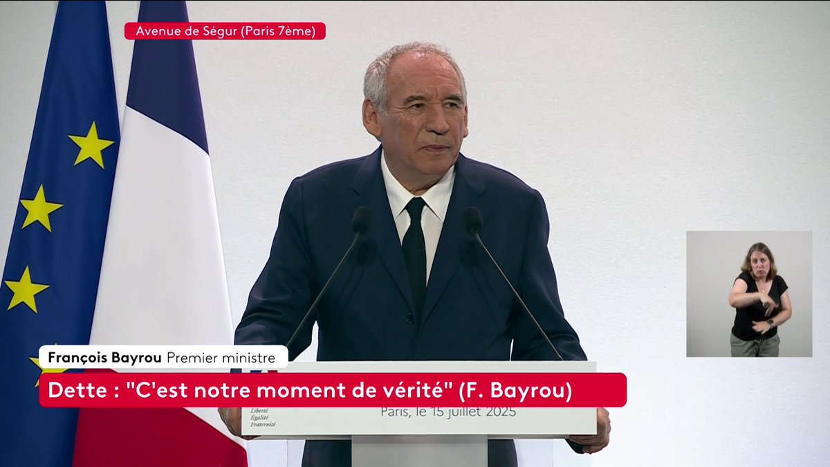 🔴 DIRECT - "La dette de notre pays représente aujourd'hui plus de 3 300 milliards d'euros", introduit François Bayrou dans sa présentation du #Budget2026
