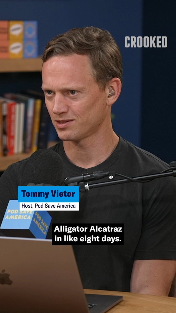“Hell on Earth.” –Tommy Vietor on Alligator Alcatraz. Watch more Pod Save America on YouTube!