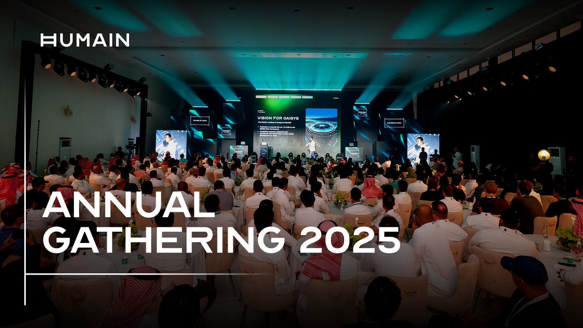 The first annual HUMAIN gathering brought our entire team together in a powerful moment of connection, creativity, and ambition. It was a celebration of our mission, values, and the people driving our future forward. 🚀 لحظات لا تُنسى من الاجتماع السنوي الأول لفريق هيوماين في أجواء يملؤها الترابط، ويزدهر فيها الإبداع والطموح. احتفينا برسالتنا وقيمنا وكفاءاتنا، لنمضي معاً برؤية مشتركة نحو المستقبل. 🚀 #HUMAINAI #TheEndOfLimits #آفاق_لا_حدود_لها