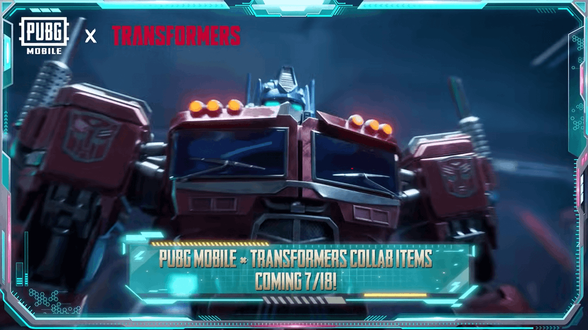 Ready to roll out in style? The TRANSFORMERS collab brings epic items to the battlegrounds — from themed costumes, style sets, and sleek vehicles, to weapons, voice packs, Home Decorations, and more! Arriving 07/18 – 09/02 in PUBG MOBILE - stay tuned! 📱: #PUBGMOBILE #TRANSFORMERS #PUBGMxTRANSFORMERS #OPTIMUSPRIME #MEGATRON