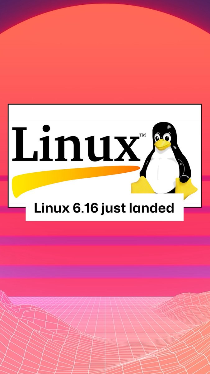 Tux is back with an update. 🐧 The Linux Kernel 6.16 just landed, and this release is all about stability. ✅ Here's everything you need to know in 30 seconds. ▶️