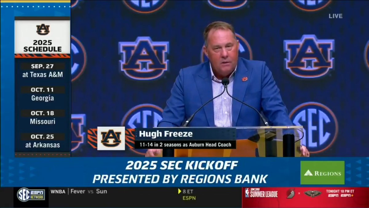 This team's potential is ๐๐ข๐ฆ๐ข๐ญ๐ฅ๐๐ฌ๐ฌ ๐ฆ
#WarEagle | Hugh Freeze