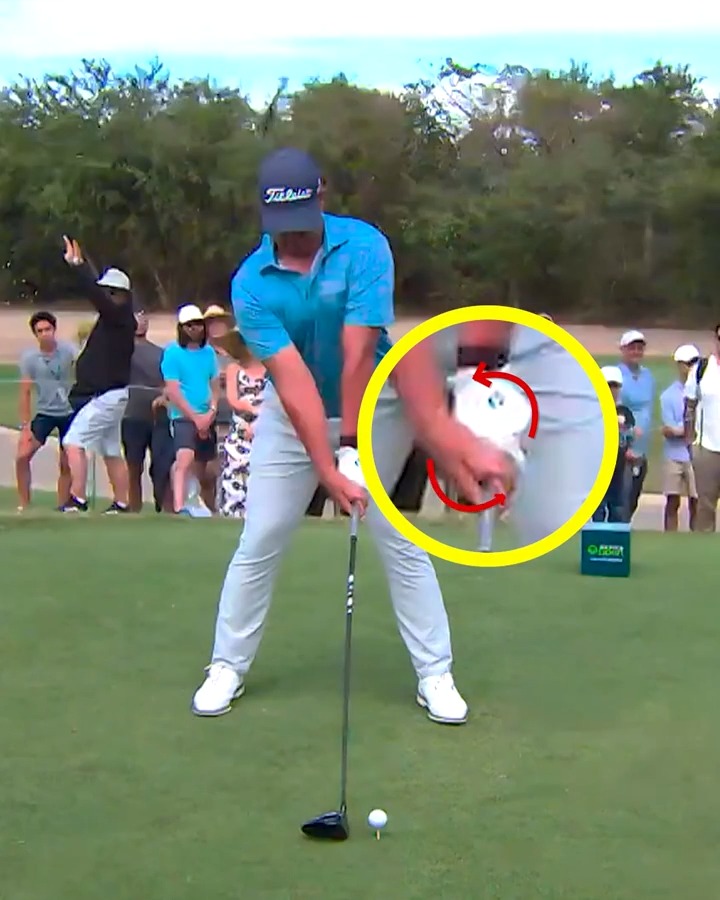 20-year-old Aldrich Potgieter leads the PGA TOUR in driving distance ... This is how. 💪 @Mark_Immelman