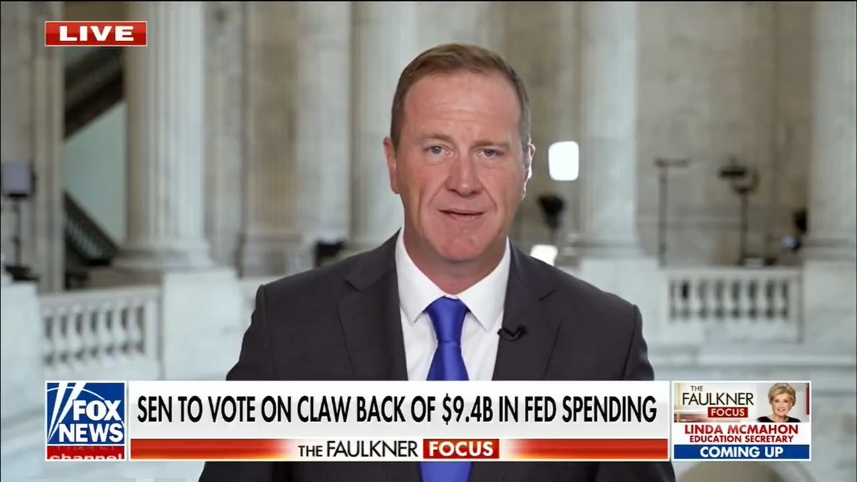 This week the Senate will vote on President Trump's rescissions package. This will clawback wasteful spending that doesn't align with American interests, including completely defunding NPR. It’s time we get this done to help restore trust for the American people.