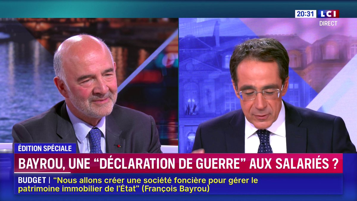 ➡️ Budget 🗣️ "J'approuve l'ampleur de l'effort qui est demandé par le Premier ministre, je dis bravo parce qu'il a posé le problème" : Pierre Moscovici, réagit aux annonces de François Bayrou 📺 Suivez notre édition spéciale avec Darius Rochebin