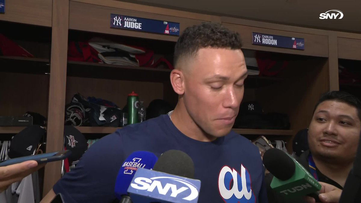 Aaron Judge says it was "a good move" to bring back players wearing their team's uniforms for the All-Star Game: "I voiced my opinion a little bit on that"