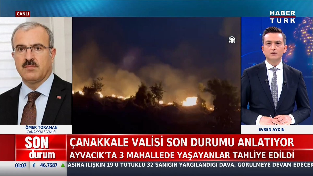 #SONDURUM - Çanakkale Ayvacık'ta orman yangını çıktı. Son durum ne? Çanakkale Valisi Ömer Toraman, Doç. Dr. son durumu aktardı.