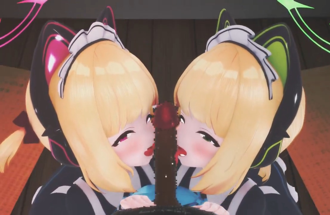 双子メイドは柔らかお口で先生の開発中👅👅 モモミドダブルフェラ