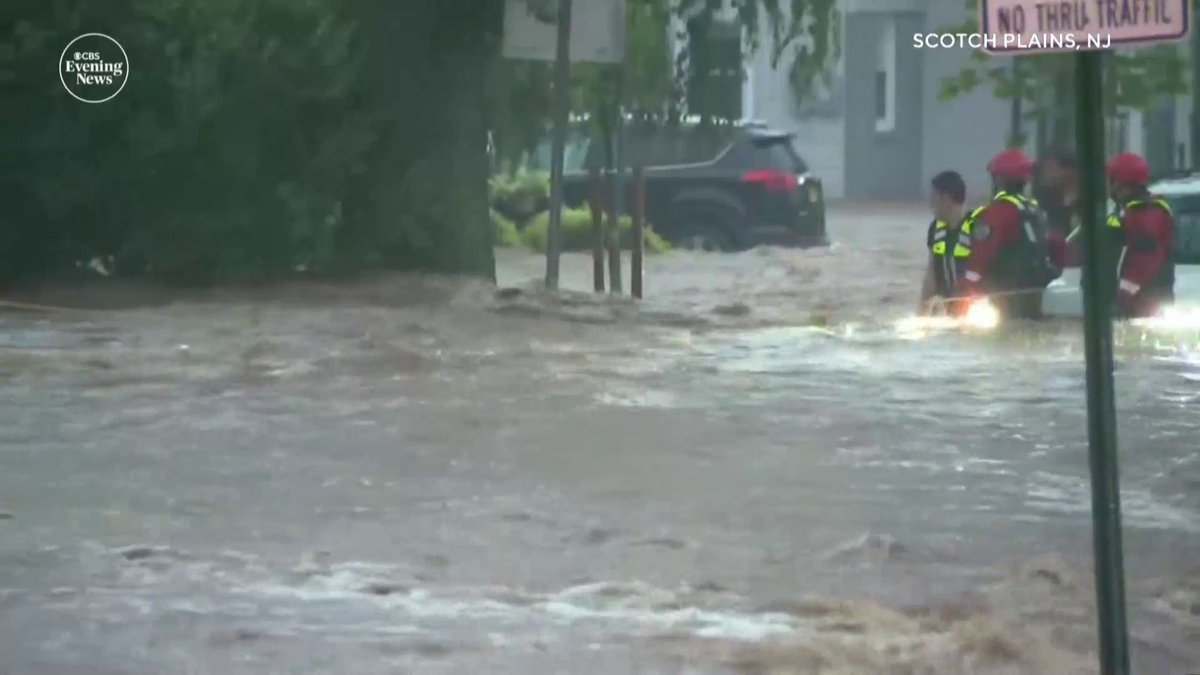 A major storm swept across the Northeast overnight, dumping near-record rainfall that flooded parts of New Jersey and New York City. At least two people died in New Jersey. Meteorologist Lonnie Quinn explains what caused the dangerous downpours.
