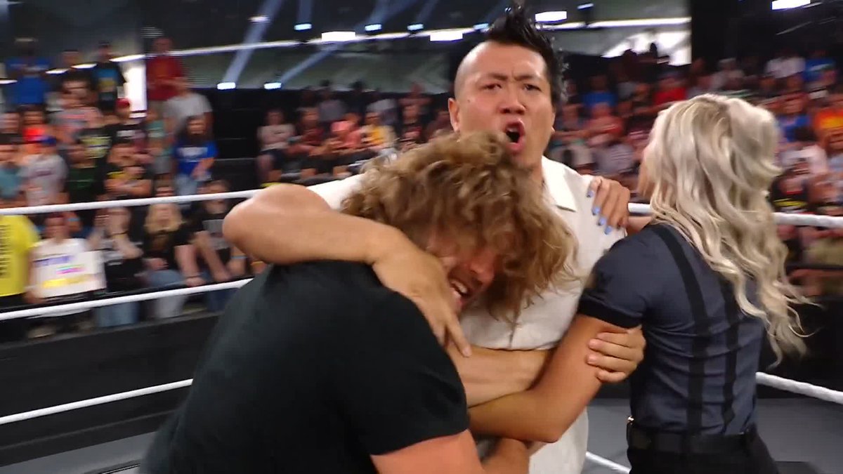Things are getting INTENSE! 😳 Is a Triple Threat Match for the NXT Championship NEXT WEEK in Houston on the horizon?!?