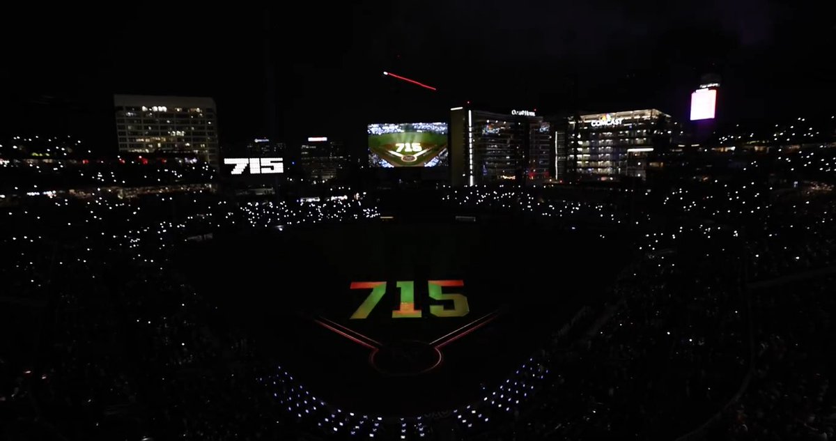MUST SEE: Inside Truist Park during the Hank Aaron 715 tribute #AllStarGame