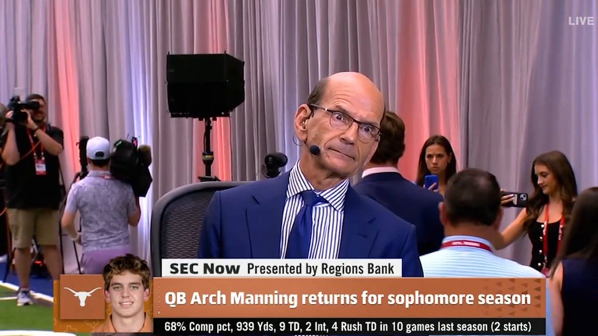 Arch Manning has a biggest fan and his name is Paul Finebaum 🧡 Texas Football