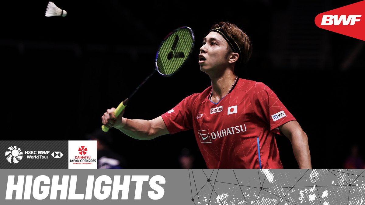 Anthony Sinisuka Ginting 🇮🇩 faces home favourite Kodai Naraoka 🇯🇵. #BWFWorldTour #JapanOpen2025