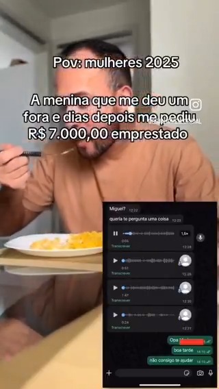 A mulher não quis ficar com o cara e depois pediu 7000 emprestado 🤡🤡🤡