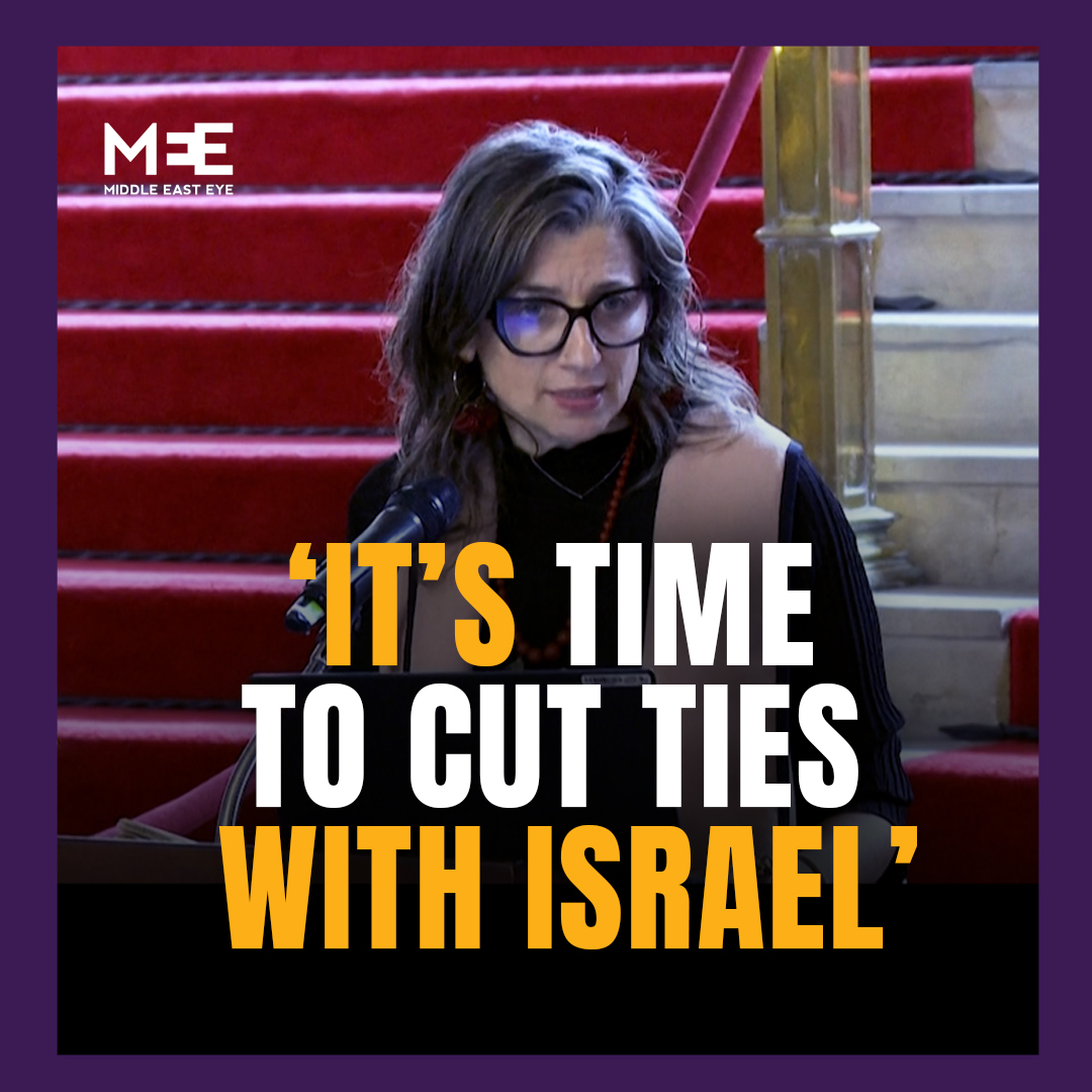 Francesca Albanese, UN special rapporteur for the occupied Palestinian territories, has called on all states to cut ties with Israel during a meeting in Colombia’s capital, Bogota, on Tuesday