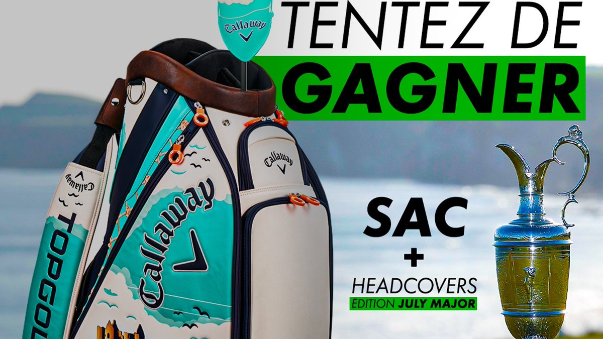 Entre dans la légende du 153e The Open en tentant de gagner le magnifique sac EDITION MAJOR JULY Callaway présent sur le parcours du 👑ROYAL PORTRUSH ☘️ Pour participer RT + FOLLOW CANAL+ Golf 👉 Tirage au sort le 23/07 Callaway Golf The Open Royal Portrush Golf Club
