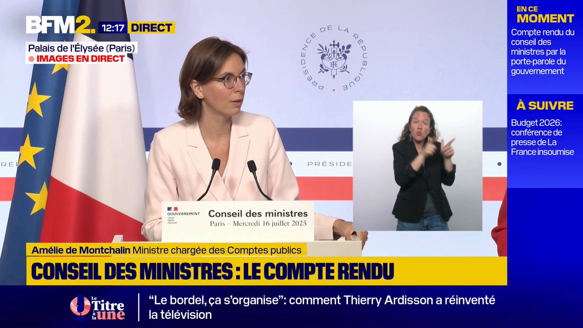 💬 "Nous ne pouvons pas affaiblir le travail, les entreprises et donc les entrepreneurs" Amélie de Montchalin ferme la porte à un impôt minimum sur le patrimoine des plus riches en France sur le modèle de la "taxe Zucman" #BFM2
