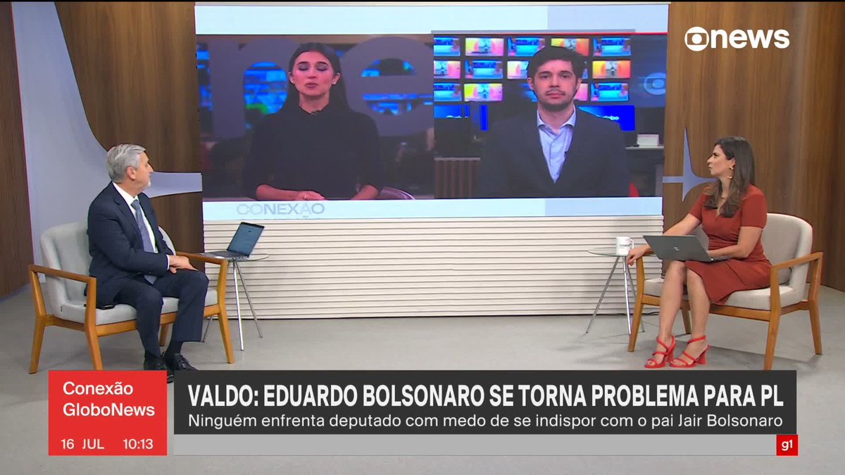 .Valdo Cruz: Eduardo Bolsonaro se torna um problema para o PL. #ConexãoGloboNews ➡ Assista na #GloboNews :