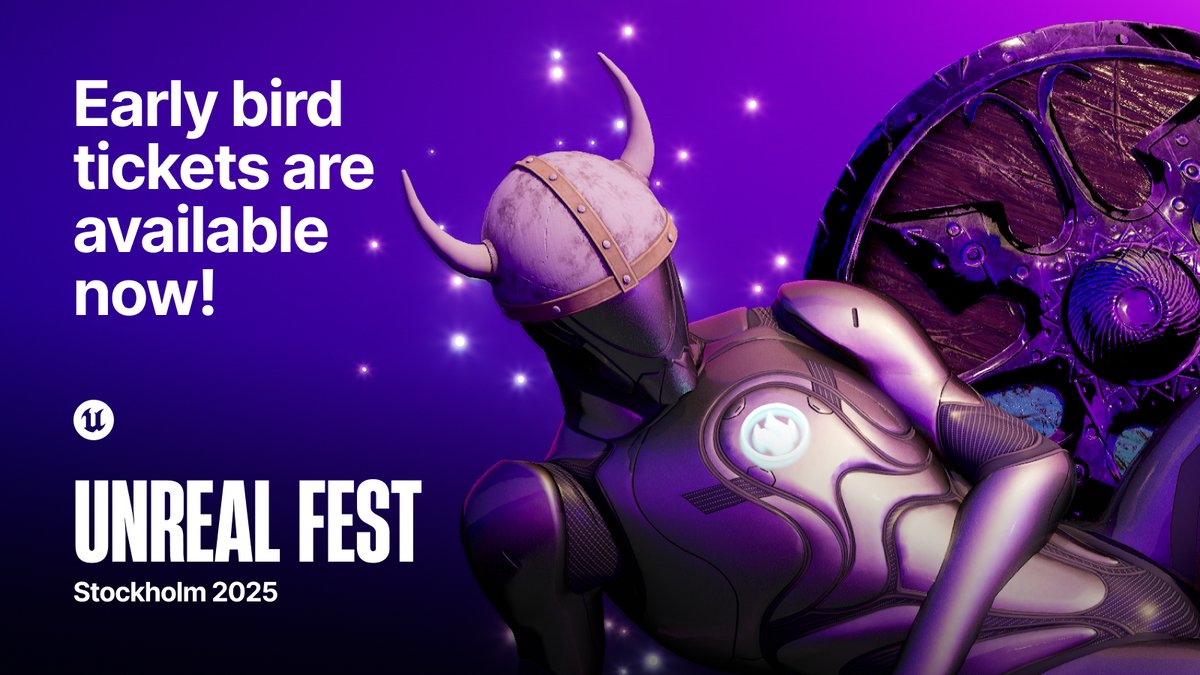 This September, Unreal Fest is coming to Stockholm where you can experience terrific talks, dynamic demos, brilliant booths and more 🇸🇪 From September 22 to 24, we've got you covered on architecture, automotive & transportation, broadcast & live events, film & television, games, simulation, Unreal Editor for Fortnite, and cross-industry. So, get your tickets early for 15% off: