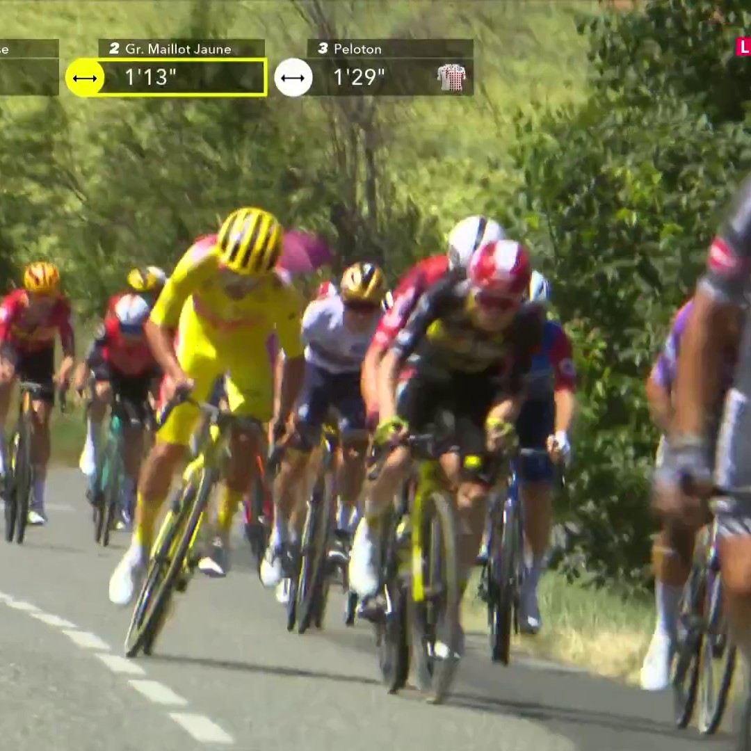 Il se passe toujours quelque chose sur le Tour : Vingegaard accélère, suivi par le maillot jaune Healy et Pogacar ! Qui va remporter la 11e étape ? Regardez la Grande Boucle en intégralité sur Eurosport, dispo via HBO Max #LesRP #TDF2025