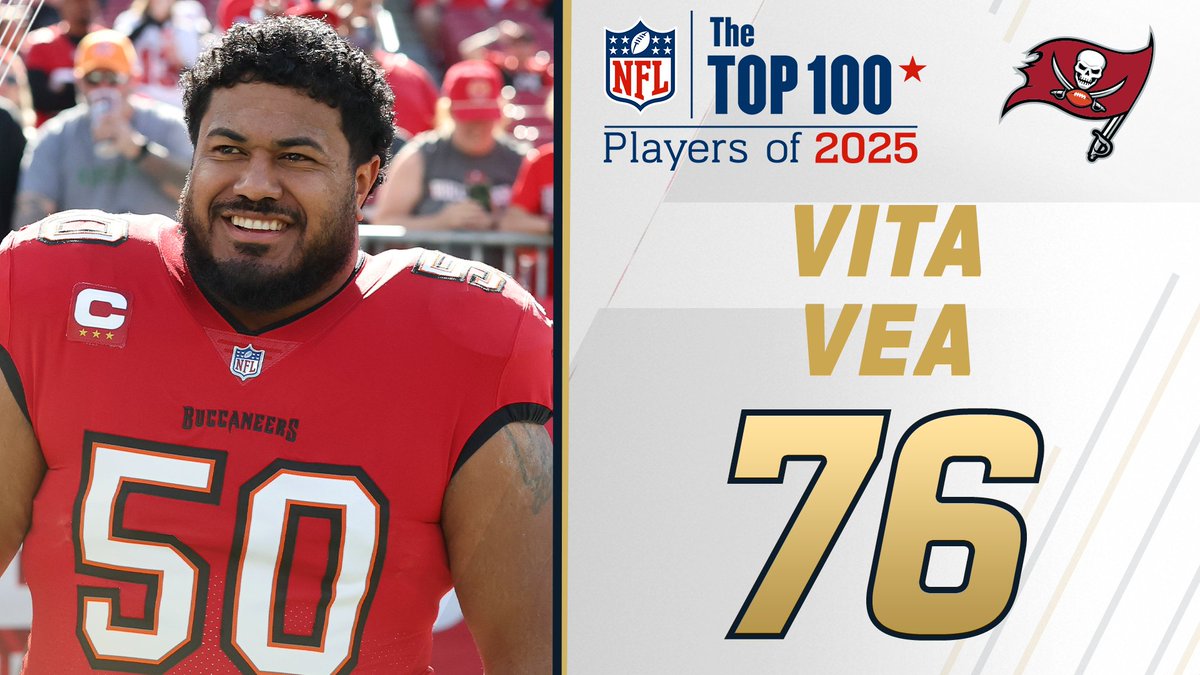 NFL Top 100 Players of 2025: Tampa Bay Buccaneers DL Vita Vea is ranked No. 76! NFL Films