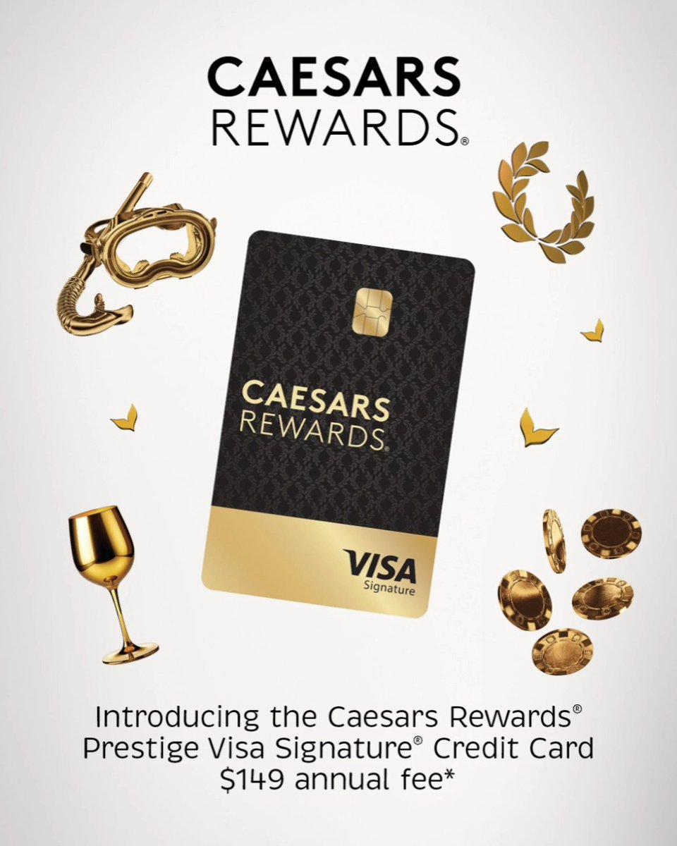 Today, we proudly announce that we have launched a second, elevated, Caesars Rewards® Visa Signature credit card. For a $149 annual fee, the Caesars Rewards Prestige Visa Signature credit card includes Prestige Perks worth up to $450 and redeemable annually across our 50+ U.S. destinations, including: 🏨 A complimentary hotel night upon anniversary (up to $300) 🎰 $50 Slot Play 🍽️ $100 dining credit 🎁 Accelerated earn rates for Caesars Rewards destinations at seven Reward Credits® per $1 spent Learn more from NerdWallet: